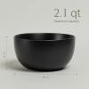 imageoverampampback Stoneware Large Footed Food Bowl  Kitchen and Dining Room Stand Perfect for Fruit Bread Candy and More  11quot D x 49quot H  23 Quarts  SemiMatte WhiteBlack
