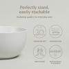 imageoverampampback Stoneware Large Footed Food Bowl  Kitchen and Dining Room Stand Perfect for Fruit Bread Candy and More  11quot D x 49quot H  23 Quarts  SemiMatte WhiteWhite