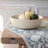 imageoverampampback Stoneware Large Footed Food Bowl  Kitchen and Dining Room Stand Perfect for Fruit Bread Candy and More  11quot D x 49quot H  23 Quarts  SemiMatte WhiteIvory