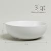 imageoverampampback Stoneware Large Footed Food Bowl  Kitchen and Dining Room Stand Perfect for Fruit Bread Candy and More  11quot D x 49quot H  23 Quarts  SemiMatte WhiteWhite