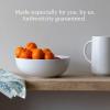 imageoverampampback Stoneware Large Footed Food Bowl  Kitchen and Dining Room Stand Perfect for Fruit Bread Candy and More  11quot D x 49quot H  23 Quarts  SemiMatte WhiteWhite