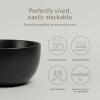 imageoverampampback Stoneware Large Footed Food Bowl  Kitchen and Dining Room Stand Perfect for Fruit Bread Candy and More  11quot D x 49quot H  23 Quarts  SemiMatte WhiteBlack