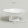 imageoverampampback Stoneware Large Footed Food Bowl  Kitchen and Dining Room Stand Perfect for Fruit Bread Candy and More  11quot D x 49quot H  23 Quarts  SemiMatte WhiteWhite