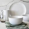 imageoverampampback Stoneware Large Footed Food Bowl  Kitchen and Dining Room Stand Perfect for Fruit Bread Candy and More  11quot D x 49quot H  23 Quarts  SemiMatte WhiteWhite