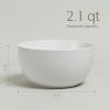 imageoverampampback Stoneware Large Footed Food Bowl  Kitchen and Dining Room Stand Perfect for Fruit Bread Candy and More  11quot D x 49quot H  23 Quarts  SemiMatte WhiteWhite
