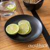 imageoverampampback Stoneware Plates  Dish Set with 4 Appetizer Plates  4Piece AllOccasion Place Settings  Elegant Dinnerware Sets for Home and Kitchen  63quot x 63quot  SemiMatte WhiteBlack