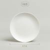 imageoverampampback Stoneware Plates  Dish Set with 4 Appetizer Plates  4Piece AllOccasion Place Settings  Elegant Dinnerware Sets for Home and Kitchen  63quot x 63quot  SemiMatte WhiteWhite