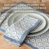 imageoverampampback Washed 100 Linen Cloth Napkins  Washable Napkins Set for Mixing Matching and Creating a Custom Home Decor Tablescape  BlueBlue Arch