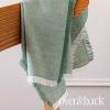 imageoverampampback Washed 100 Linen Cloth Napkins  Washable Napkins Set for Mixing Matching and Creating a Custom Home Decor Tablescape  BlueGreen Frayed