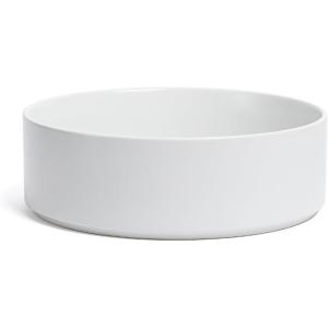 imageoverampampback Stackable Serving Bowl  Stoneware Dishes  AllOccasion Place Settings  Perfect for Salads Pastas and More  101quot x 101quot x 32quot  SemiMatte BlackWhite