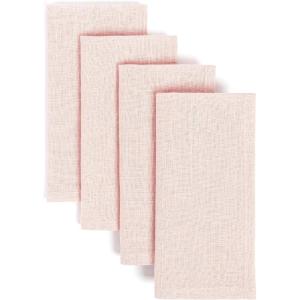 imageoverampampback Washed 100 Linen Cloth Napkins  Washable Napkins Set for Mixing Matching and Creating a Custom Home Decor Tablescape  BluePink