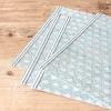 imageoverampampback Set of 4 Washed 100Linen Woven Placemats  Colorful Dining Table Mat  Machine Washable  Kitchen and Home Decor  BlueBlue Leaf