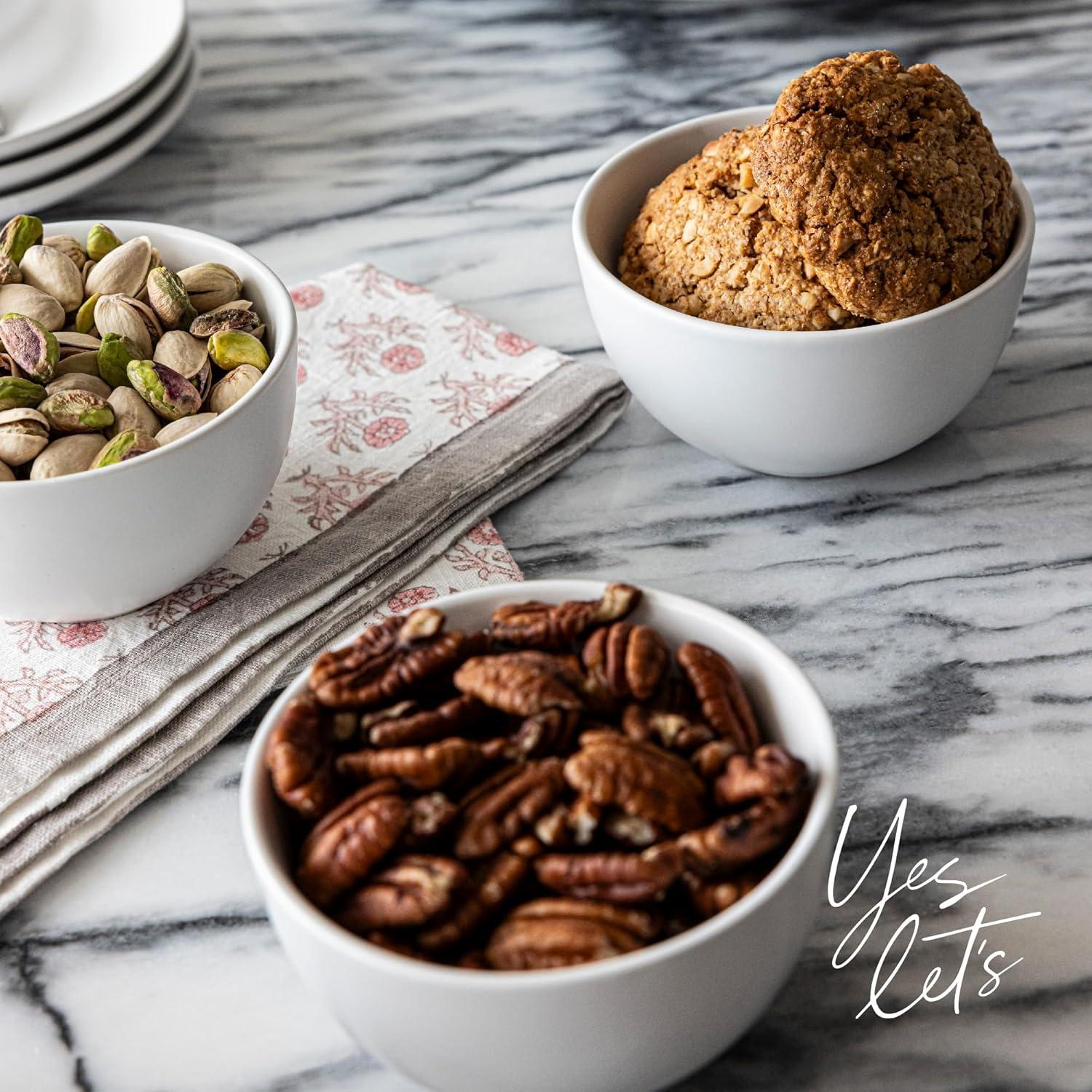 imageoverampampback Coupe Cereal Bowl Set  Stoneware Dishes  Comes with 4 Cereal Bowls  EasytoStack Breakfast Place Settings  6quot x 6quot x 26quot  25oz  SemiMatte WhiteWhite