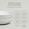 imageoverampampback Coupe Cereal Bowl Set  Stoneware Dishes  Comes with 4 Cereal Bowls  EasytoStack Breakfast Place Settings  6quot x 6quot x 26quot  25oz  SemiMatte WhiteWhite