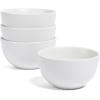imageoverampampback Coupe Cereal Bowl Set  Stoneware Dishes  Comes with 4 Cereal Bowls  EasytoStack Breakfast Place Settings  6quot x 6quot x 26quot  25oz  SemiMatte WhiteWhite