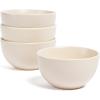 imageoverampampback Coupe Cereal Bowl Set  Stoneware Dishes  Comes with 4 Cereal Bowls  EasytoStack Breakfast Place Settings  6quot x 6quot x 26quot  25oz  SemiMatte WhiteIvory
