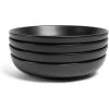 imageoverampampback Coupe Cereal Bowl Set  Stoneware Dishes  Comes with 4 Cereal Bowls  EasytoStack Breakfast Place Settings  6quot x 6quot x 26quot  25oz  SemiMatte WhiteBlack