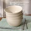 imageoverampampback Coupe Cereal Bowl Set  Stoneware Dishes  Comes with 4 Cereal Bowls  EasytoStack Breakfast Place Settings  6quot x 6quot x 26quot  25oz  SemiMatte WhiteIvory