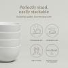 imageoverampampback Coupe Cereal Bowl Set  Stoneware Dishes  Comes with 4 Cereal Bowls  EasytoStack Breakfast Place Settings  6quot x 6quot x 26quot  25oz  SemiMatte WhiteWhite