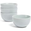 imageoverampampback Coupe Cereal Bowl Set  Stoneware Dishes  Comes with 4 Cereal Bowls  EasytoStack Breakfast Place Settings  6quot x 6quot x 26quot  25oz  SemiMatte WhiteFog Blue
