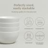 imageoverampampback Coupe Cereal Bowl Set  Stoneware Dishes  Comes with 4 Cereal Bowls  EasytoStack Breakfast Place Settings  6quot x 6quot x 26quot  25oz  SemiMatte WhiteWhite