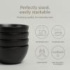 imageoverampampback Coupe Cereal Bowl Set  Stoneware Dishes  Comes with 4 Cereal Bowls  EasytoStack Breakfast Place Settings  6quot x 6quot x 26quot  25oz  SemiMatte WhiteBlack