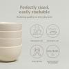 imageoverampampback Coupe Cereal Bowl Set  Stoneware Dishes  Comes with 4 Cereal Bowls  EasytoStack Breakfast Place Settings  6quot x 6quot x 26quot  25oz  SemiMatte WhiteIvory