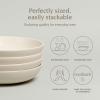 imageoverampampback Coupe Cereal Bowl Set  Stoneware Dishes  Comes with 4 Cereal Bowls  EasytoStack Breakfast Place Settings  6quot x 6quot x 26quot  25oz  SemiMatte WhiteIvory