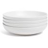 imageoverampampback Coupe Cereal Bowl Set  Stoneware Dishes  Comes with 4 Cereal Bowls  EasytoStack Breakfast Place Settings  6quot x 6quot x 26quot  25oz  SemiMatte WhiteWhite