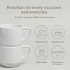 imageoverampampback Coupe Porcelain Coffee Mugs  4Piece Mug Set  Enjoy the Perfect Cup of Coffee Tea Latte and More  Glossy White  14 OzMugs  4 Pieces