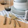 imageoverampampback 20pc Modern Flatware Cutlery Set  Comes with 4 Dinner Forks 4 Salad Forks 4 Dinner Knives 4 Dinner Spoons and 4 Teaspoons  188 Stainless Steel  DishwasherSafe  Matte Gold