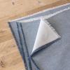 image:imageOverampBack Set of 4 Washed 100Linen Woven Placemats  Colorful Dining Table Mat  Machine Washable  Kitchen and Home Decor  BlueBlue Frayed