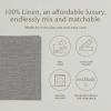 image:imageOverampBack Set of 4 Washed 100Linen Woven Placemats  Colorful Dining Table Mat  Machine Washable  Kitchen and Home Decor  BlueGray