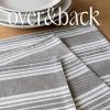 image:imageOverampBack Set of 4 Washed 100Linen Woven Placemats  Colorful Dining Table Mat  Machine Washable  Kitchen and Home Decor  BlueGrey Woven Stripe