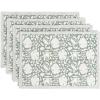 image:imageOverampBack Set of 4 HandBlocked Placemats  Colorful Dining Table Mat  Each Placemat is Unique  100 Cotton  Machine Washable  Kitchen and Home Decor  Green Floral