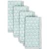 image:imageoverampback Cloth Napkins Set  Cotton Block Print Napkins Reusable amp Washable  Decorative Dinner Cocktail Floral Spring Table Napkins Cloth for Home or Events  Blue ArchBlue Leaf