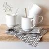 image:imageoverampback Cloth Napkins Set  Cotton Block Print Napkins Reusable amp Washable  Decorative Dinner Cocktail Floral Spring Table Napkins Cloth for Home or Events  Blue ArchGrey Herringbone