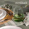 image:imageoverampback 18oz Stemless Glassware  Set of 4 Drinking Glasses for Parties Gettogethers and More  MouthBlown  Wine Cups for Kitchen and Dining Room  Green