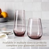 image:imageoverampback 18oz Stemless Glassware  Set of 4 Drinking Glasses for Parties Gettogethers and More  MouthBlown  Wine Cups for Kitchen and Dining Room  Purple