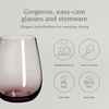 image:imageoverampback 18oz Stemless Glassware  Set of 4 Drinking Glasses for Parties Gettogethers and More  MouthBlown  Wine Cups for Kitchen and Dining Room  Purple