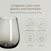 image:imageoverampback 18oz Stemless Glassware  Set of 4 Drinking Glasses for Parties Gettogethers and More  MouthBlown  Wine Cups for Kitchen and Dining Room  Smoke