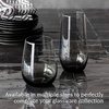 image:imageoverampback 18oz Stemless Glassware  Set of 4 Drinking Glasses for Parties Gettogethers and More  MouthBlown  Wine Cups for Kitchen and Dining Room  Smoke